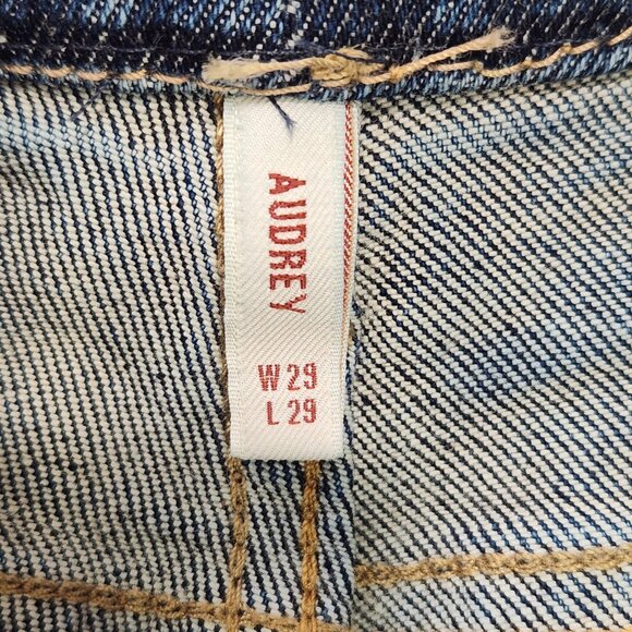 Driftwood Audrey‎ Jeans 29 Medium Wash Blue Mid Rise Straight Leg Denim - Picture 3 of 10